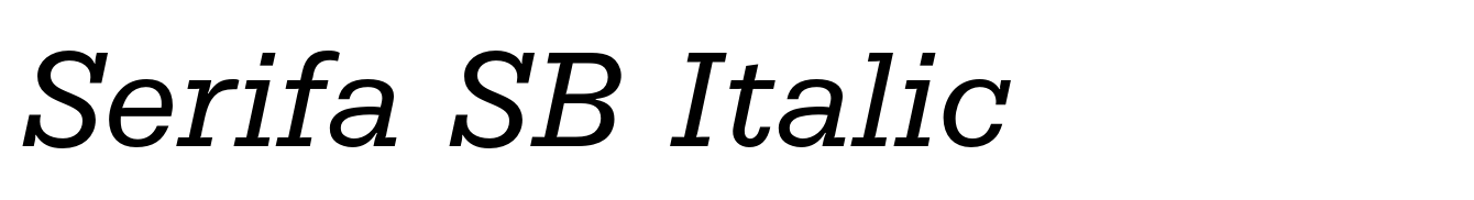 Serifa SB Italic